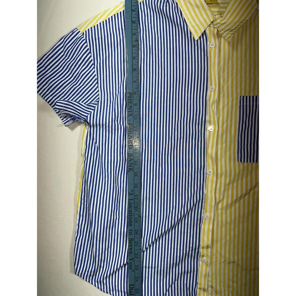 Daisy Short Sleeve Button Up Colorful Striped Shirt XL Sweater L Hoodie M Lot - Picture 8 of 16
